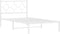 vidaXL - Bedframe - met - hoofdbord - metaal - wit - 100x190 - cm