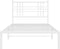 vidaXL - Bedframe - met - hoofdbord - metaal - wit - 100x190 - cm
