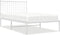 vidaXL - Bedframe - met - hoofdbord - metaal - wit - 100x190 - cm