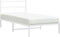 vidaXL - Bedframe - met - hoofdbord - metaal - wit - 100x190 - cm