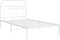 vidaXL - Bedframe - met - hoofdbord - metaal - wit - 100x190 - cm