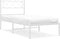 vidaXL - Bedframe - met - hoofdbord - metaal - wit - 100x190 - cm
