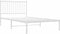 vidaXL - Bedframe - met - hoofdbord - metaal - wit - 100x190 - cm
