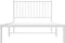 vidaXL - Bedframe - met - hoofdbord - metaal - wit - 100x190 - cm