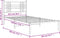 vidaXL - Bedframe - met - hoofdbord - metaal - wit - 100x190 - cm