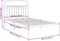 vidaXL - Bedframe - met - hoofdbord - metaal - wit - 100x190 - cm