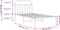 vidaXL - Bedframe - met - hoofdbord - metaal - wit - 100x190 - cm