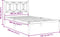 vidaXL - Bedframe - met - hoofdbord - metaal - wit - 100x190 - cm