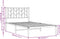 vidaXL - Bedframe - met - hoofdbord - metaal - wit - 100x190 - cm