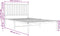 vidaXL - Bedframe - met - hoofdbord - metaal - wit - 100x190 - cm