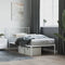 vidaXL - Bedframe - met - hoofdbord - metaal - wit - 100x190 - cm