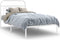 vidaXL - Bedframe - met - hoofdbord - metaal - wit - 100x190 - cm