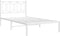 vidaXL - Bedframe - met - hoofdbord - metaal - wit - 100x190 - cm