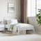 vidaXL - Bedframe - met - hoofdbord - metaal - wit - 100x190 - cm