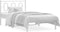 vidaXL - Bedframe - met - hoofdbord - metaal - wit - 100x190 - cm