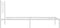 vidaXL - Bedframe - met - hoofdbord - metaal - wit - 100x190 - cm