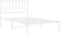 vidaXL - Bedframe - met - hoofdbord - metaal - wit - 100x190 - cm
