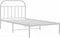 vidaXL - Bedframe - met - hoofdbord - metaal - wit - 100x190 - cm