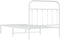 vidaXL - Bedframe - met - hoofdbord - metaal - wit - 100x190 - cm