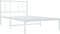 vidaXL - Bedframe - met - hoofdbord - metaal - wit - 100x190 - cm