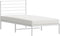 vidaXL - Bedframe - met - hoofdbord - metaal - wit - 100x190 - cm