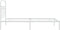 vidaXL - Bedframe - met - hoofdbord - metaal - wit - 100x190 - cm