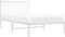 vidaXL - Bedframe - met - hoofdbord - metaal - wit - 100x190 - cm
