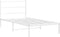 vidaXL - Bedframe - met - hoofdbord - metaal - wit - 100x190 - cm