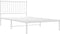 vidaXL - Bedframe - met - hoofdbord - metaal - wit - 100x190 - cm
