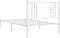 vidaXL - Bedframe - met - hoofdbord - metaal - wit - 100x190 - cm