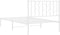 vidaXL - Bedframe - met - hoofdbord - metaal - wit - 100x190 - cm