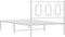 vidaXL - Bedframe - met - hoofdbord - metaal - wit - 100x190 - cm