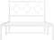 vidaXL - Bedframe - met - hoofdbord - metaal - wit - 100x190 - cm