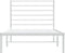 vidaXL - Bedframe - met - hoofdbord - metaal - wit - 100x190 - cm