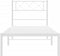 vidaXL - Bedframe - met - hoofdbord - metaal - wit - 100x190 - cm