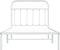 vidaXL - Bedframe - met - hoofdbord - metaal - wit - 100x190 - cm