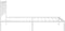 vidaXL - Bedframe - met - hoofdbord - metaal - wit - 100x190 - cm