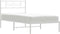 vidaXL - Bedframe - met - hoofdbord - metaal - wit - 100x190 - cm