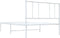 vidaXL - Bedframe - met - hoofdbord - metaal - wit - 100x190 - cm