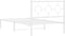 vidaXL - Bedframe - met - hoofdbord - metaal - wit - 100x190 - cm