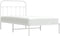 vidaXL - Bedframe - met - hoofdbord - metaal - wit - 100x190 - cm