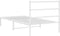 vidaXL - Bedframe - met - hoofdbord - metaal - wit - 100x190 - cm
