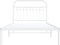 vidaXL - Bedframe - met - hoofdbord - metaal - wit - 100x190 - cm