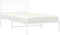vidaXL - Bedframe - met - hoofdbord - metaal - wit - 100x190 - cm