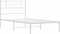vidaXL - Bedframe - met - hoofdbord - metaal - wit - 100x190 - cm