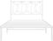 vidaXL - Bedframe - met - hoofdbord - metaal - wit - 100x190 - cm