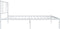 vidaXL - Bedframe - met - hoofdbord - metaal - wit - 100x190 - cm