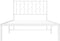 vidaXL - Bedframe - met - hoofdbord - metaal - wit - 100x190 - cm