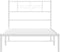 vidaXL - Bedframe - met - hoofdbord - metaal - wit - 100x190 - cm