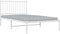vidaXL - Bedframe - met - hoofdbord - metaal - wit - 100x190 - cm
